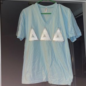 Baby Blue Tri Delta Letters